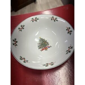Gibson Christmas Tree Trimming Bowls Soup Cereal 6.5" Bowls